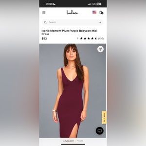 Iconic Moment Plum Purple Bodycon Midi Dress